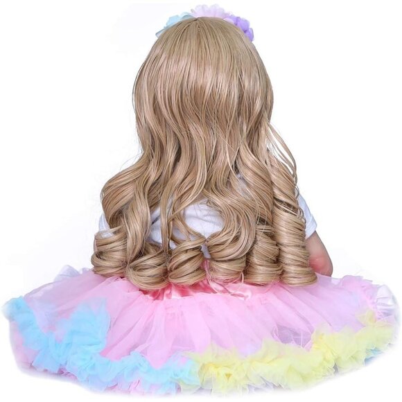 Lifelike Toddler Reborn Doll Silicone 24 Inch Realistic Reborn Baby Doll Girl - Picture 3 of 5